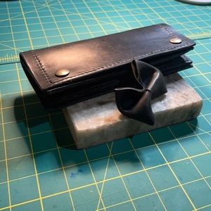 Handmade leather long wallet. Not my pattern